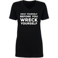 thumbnail image 1 of Deck Yourself Before You Wreck Womens V-Neck T-Shirt, 1 of 2