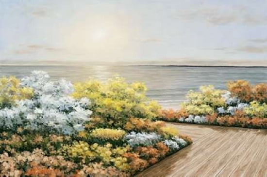 Deck and Flowers Canvas Art - Diane Romanello (20 x 28)
