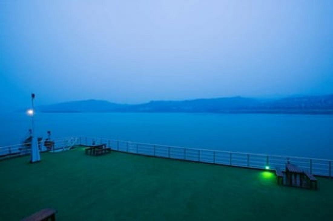 Deck of the Yangtze River Cruise Ship at dawn Yangtze River Fengdu Chongqing Province China Canvas Art - Panoramic Images (36 x 24)