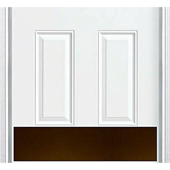 Deck the Door Decor | Door Kick Plate - Anodized Aluminum - Satin Oil Rubbed Bronze Finish - Magnetic Mount for Steel Doors - 6"x 34"