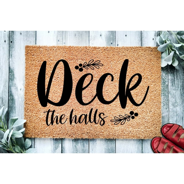 Deck the Halls Christmas Door Mat Christmas Doormat Winter Decoration Mat