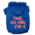 thumbnail image 1 of Christmas Pet Dog  Cat Hoodie Screen Printed, "Deck the Halls Y'all", 1 of 11