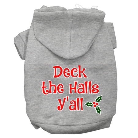 Deck the Halls Yall Screen Print Dog Hoodie