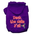 thumbnail image 1 of Mirage Pet Deck the Halls Y'all Screen Print Dog Hoodie Purple S, 1 of 10