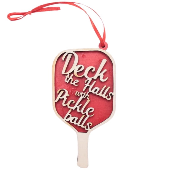 Deck the with Pickleballs Ornament for Christmas, Pickleball Lovers, Special and Gift