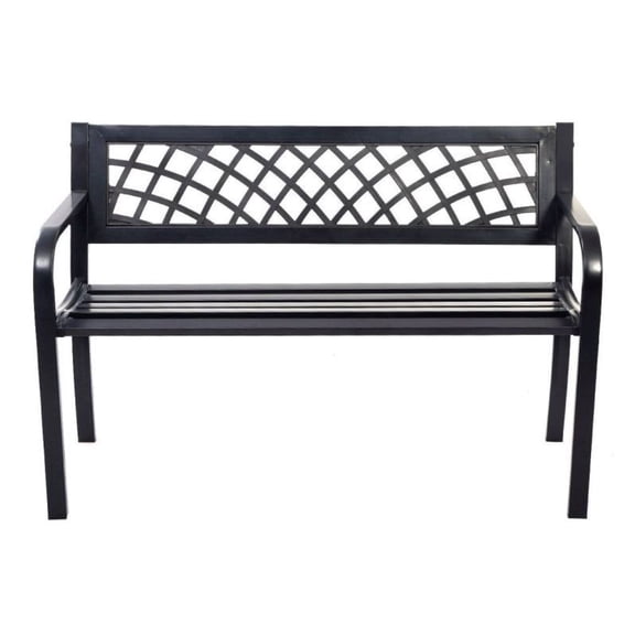 Deck with Steel Frame for outdoor Black