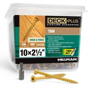 DeckPlus 48416 Tan Deck Screw, Steel - 5lb Box (#10 x 2.5")