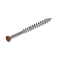 thumbnail image 1 of DeckWise #8x2-1/2" Stainless Steel Trim-Head Deck Screws, Rosy Brown, T15 Head, Covers 50 Sq. Ft. of Decking (100 Pack), 1 of 3