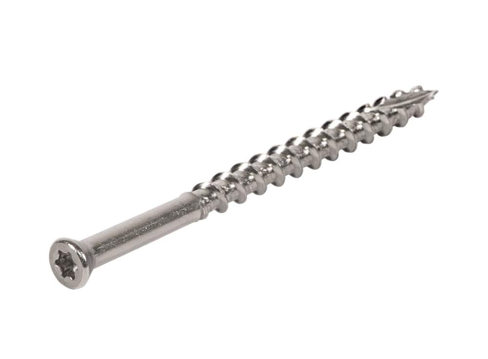 DeckWise #8x2-1/2" Stainless Steel Trim-Head Deck Screws, T15 Head, Covers 50 Sq. Ft. of Decking (100 Pack)