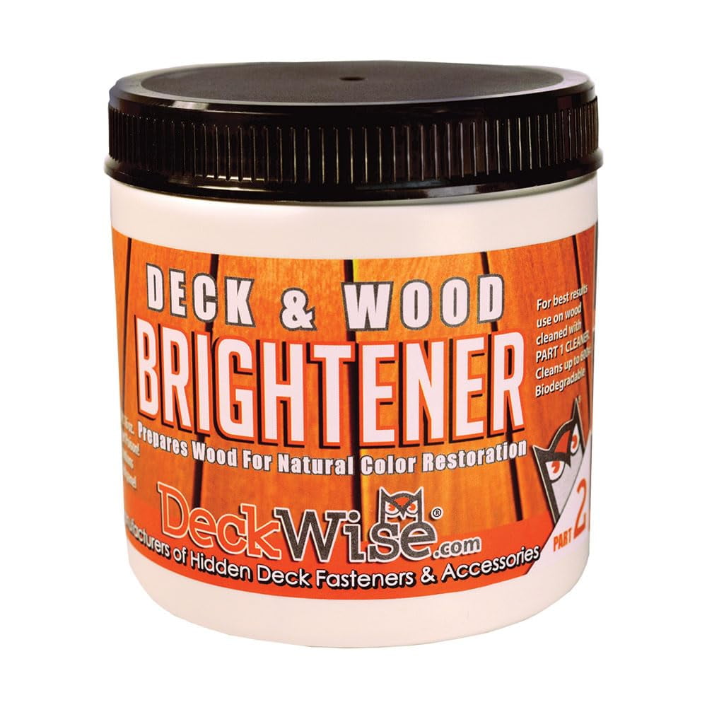 DeckWise Deck & Wood Brightener Removes Stains, Tannins and and Restores pH, 16 oz. Container Brightens 300 sq. ft.