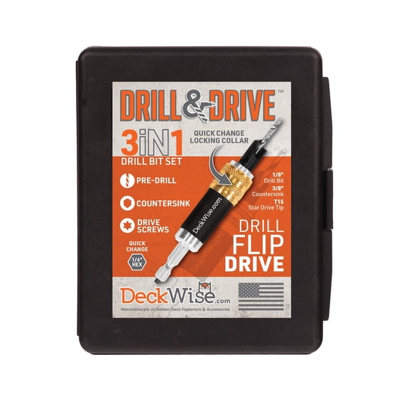 DeckWise Drill & Drive Tool for Pre-Drilling, Countersinking & Driving Decking (Hardwood, Composite, PVC, Pressure Treated)