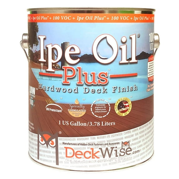 DeckWise Ipe Oil Plus Hardwood Deck Semi-Transparent 100 VOC Natural Finish (1-Gallon)