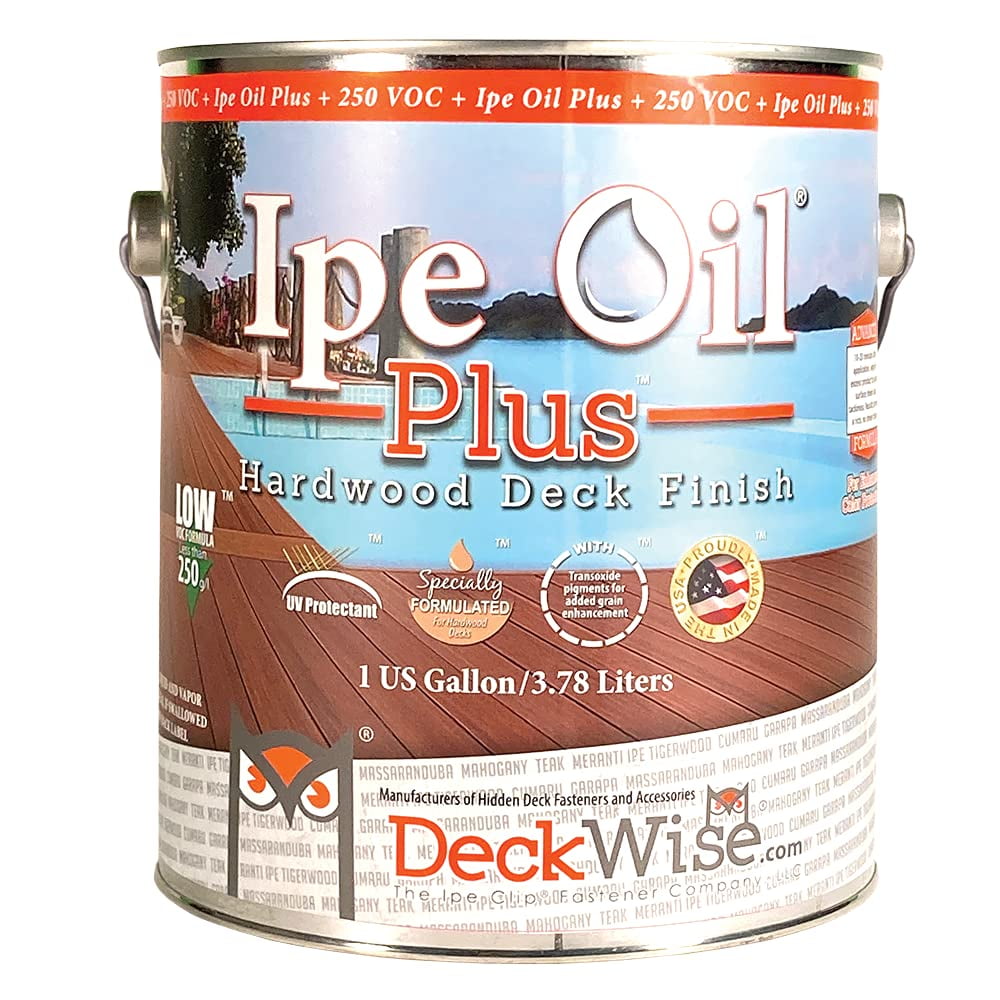 DeckWise Ipe Oil Plus Hardwood Deck Semi-Transparent 250 V.O.C .Natural Finish (1-Gallon)