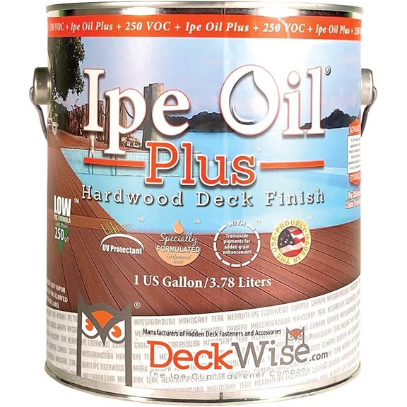 DeckWise Ipe Oil Plus Hardwood Deck Semi-Transparent 250 V.O.C .Natural Finish (1-Gallon)