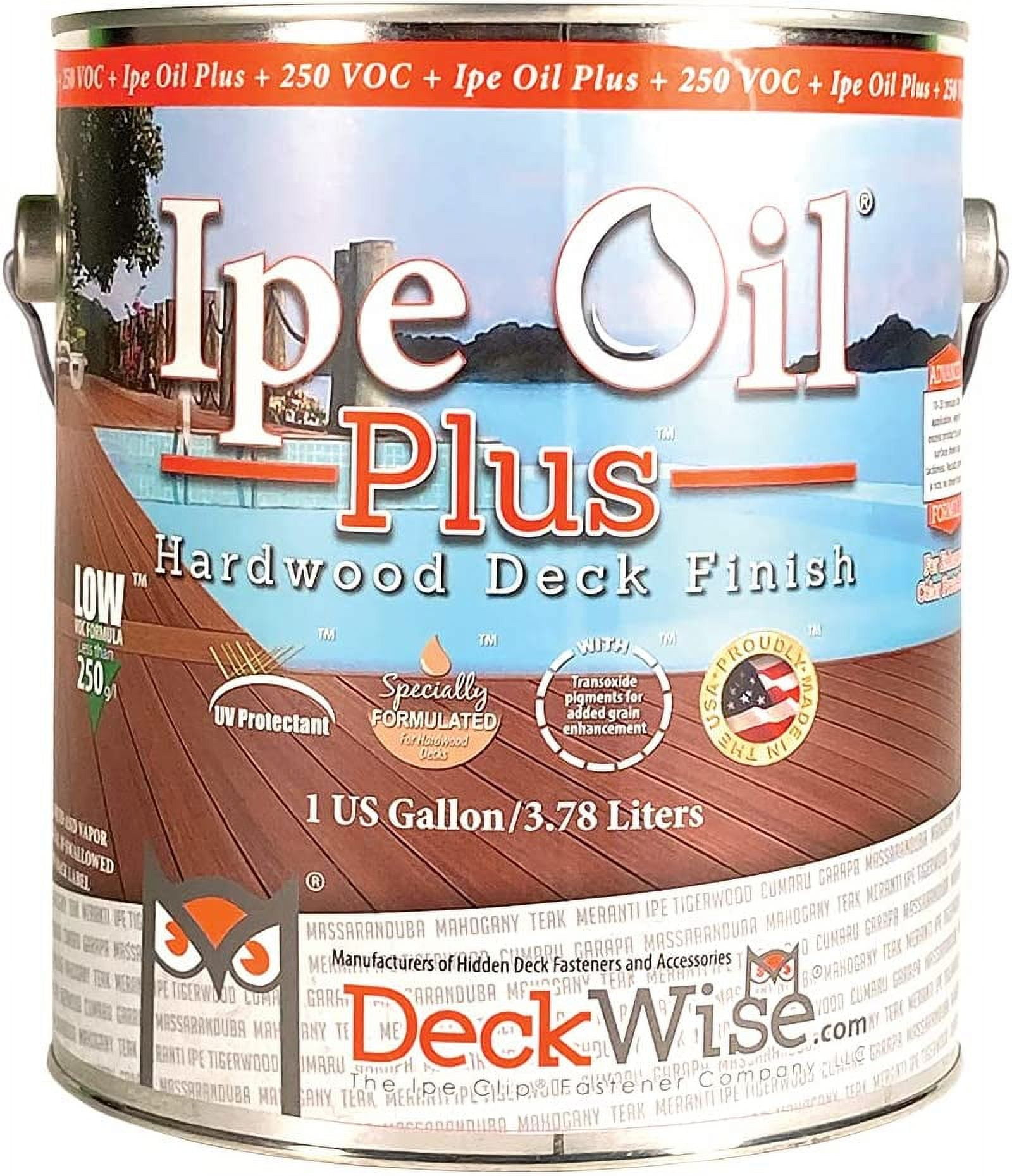 DeckWise Ipe Oil Plus Hardwood Deck SemiTransparent 250 V.O.C .Natural