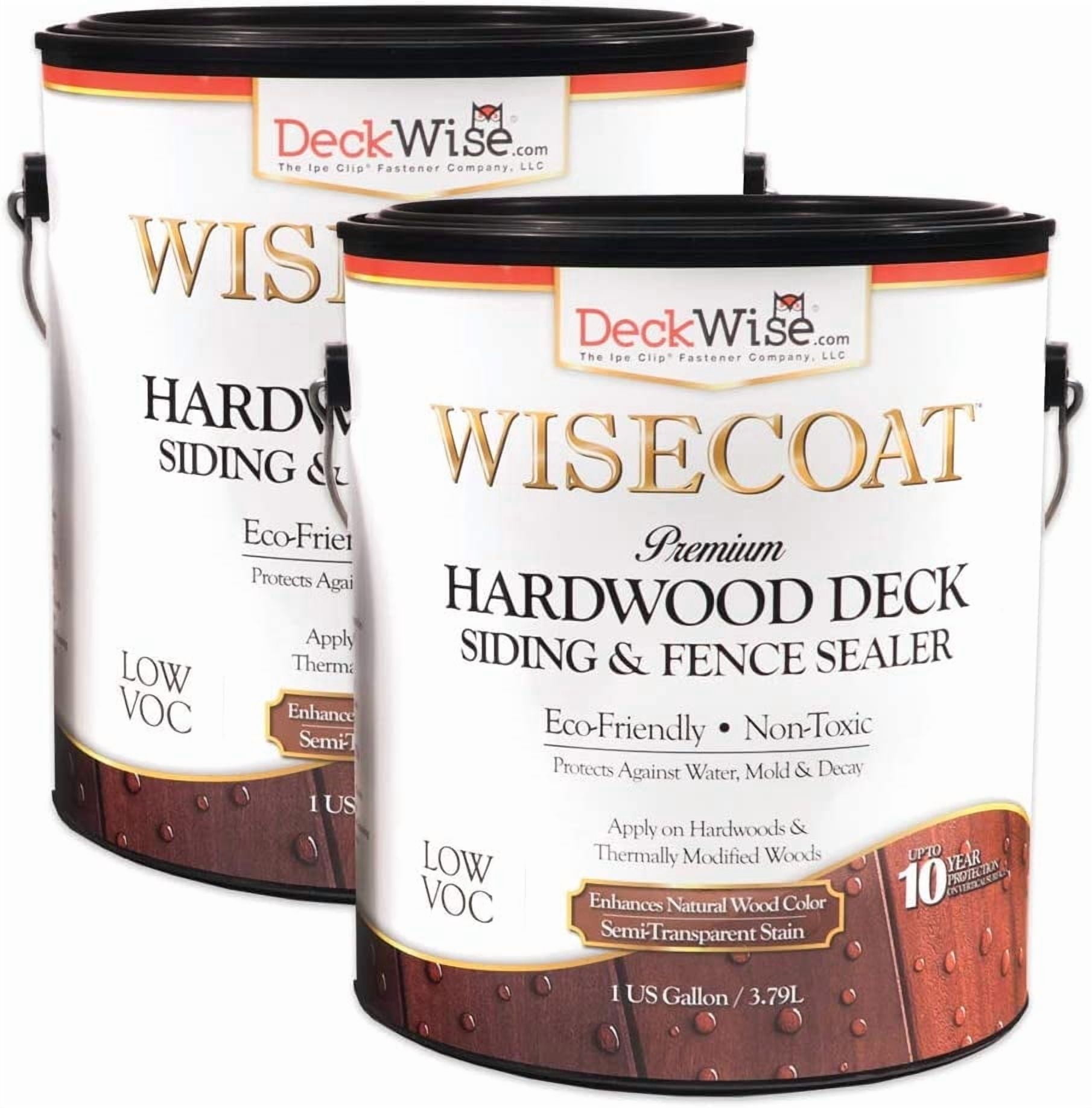DeckWise WiseCoat Light Brown Hardwood Deck, Siding & Fence Semi-Transparent Waterproofing Sealer (1-gallon)