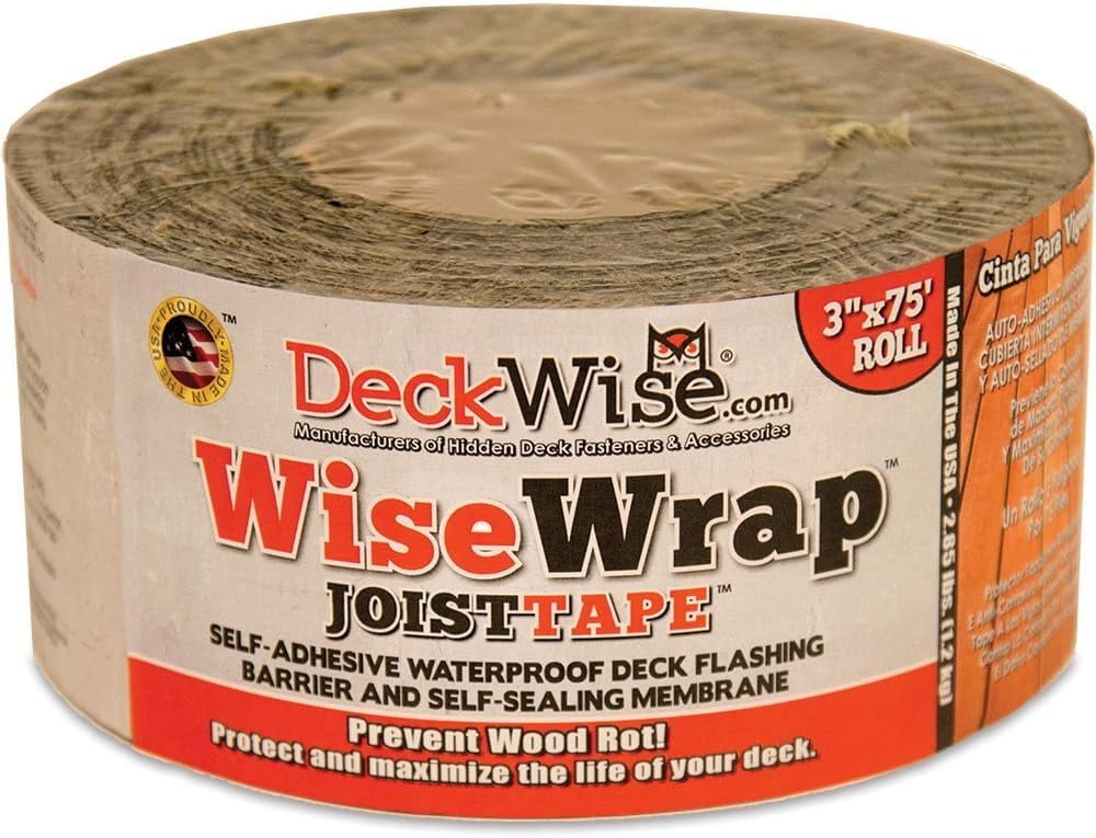 DeckWise WiseWrap JoistTape 3" x 75' SelfAdhesive Deck Joist Flashing