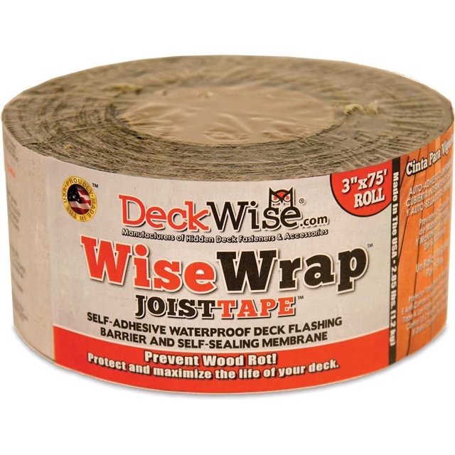 DeckWise WiseWrap JoistTape 3" x 75' SelfAdhesive Deck Joist Flashing