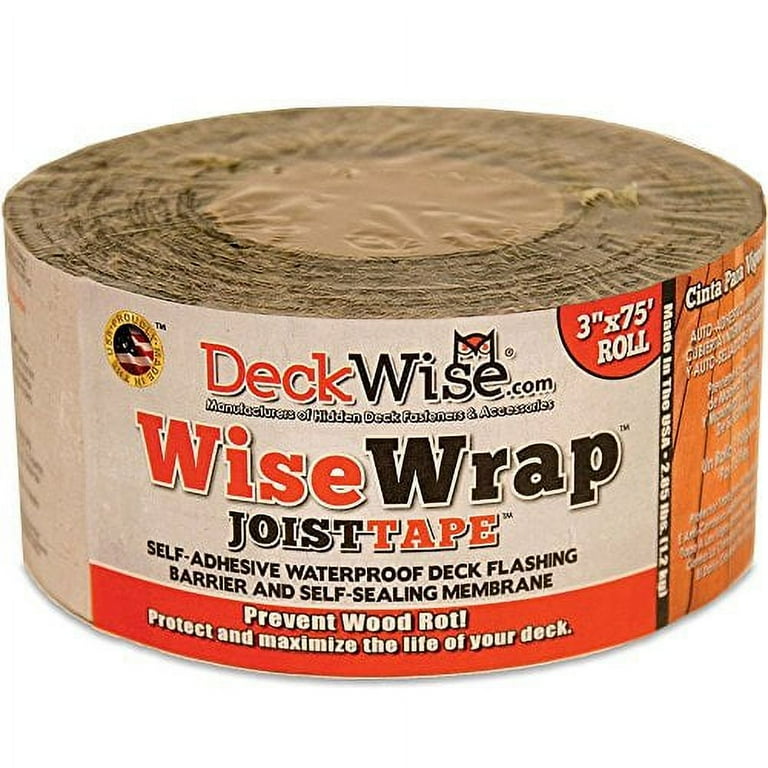 DeckWise WiseWrap JoistTape 3&quot; x 75' Self-Adhesive Deck Joist 