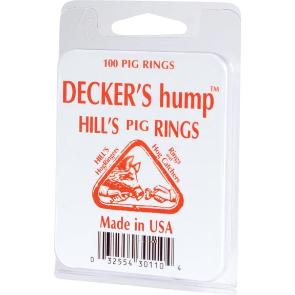 Decker 1 Pig Hill's Hump Rings, 100 Count