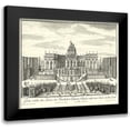 thumbnail image 1 of Decker 17x15 Black Modern Framed Museum Art Print Titled - Fountains of Versailles IV, 1 of 5