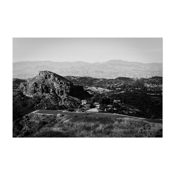 Decker Canyon Road - Los Angeles California Photography Unframed Wall Art Print 20 x 30 inches