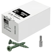 Decking Screws - #9, 2-1/2 Inch Green, 100 Pcs Long Star Head Wood to Wood Screws - Exterior Wood Screws For Outdoor Decking, Construction, Woodworking Projects Heavy Duty Deck Fasteners