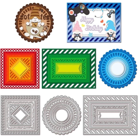 Deckle Edge Frame Cutting Dies for Card Making Metal Die Cuts Fancy Frame Cutting Dies Templates for Scrapbooking Journal Embossing Paper Craft Decor for DIY