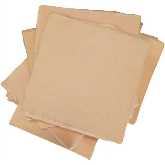 Deckle Papers® Handmade Paper Card Stock -Envelope, Calligraphy, Scrapbooking, Wedding Invitation, Origami, Menu Cards, Drawing, Watercolor, Thank You Notes, Place Cards Size-9x9" Pack of-50-Peach