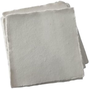 Deckle Papers Handmade Cotton Rag Card Stock, Eco-Friendly, Off-White, 6x6, 50 Sheets
