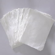Deckle Papers® Multipurpose Handmade Deckle Edged Cotton Paper Sheets For Calligraphy, Scrapbooking, Wedding Invitation, Origami, Thank You Notes Size-4x6 (Pack of 50 Sheets) Ivory White