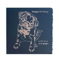 thumbnail image 1 of Deckled Edge Color Block Animal Greetings Card, 1 of 4