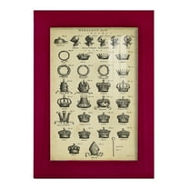 Deckled Encyclopediae IV (AS) -Framed Print w/glass-Cherry Red