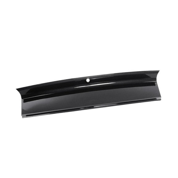 Decklid Panel Trim For Ford Mustang 2015-2023 Rear Trunk Lid Bumper Tailgate Guard Cover Plate Carbon Fiber Look/Gloss Black