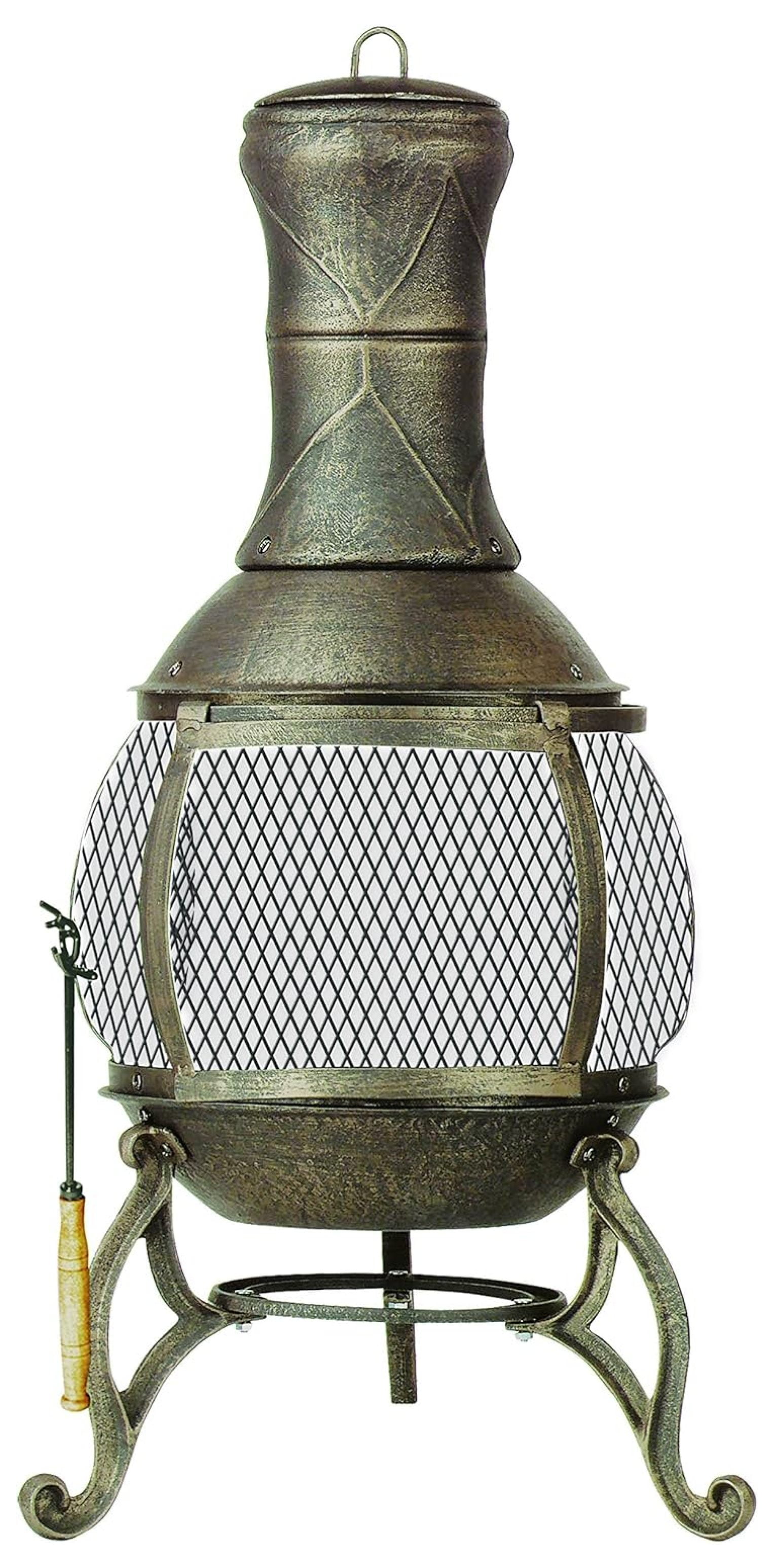 Deckmate 3 Ft. High Outdoor Steel Chimenea Fireplace Model 28063