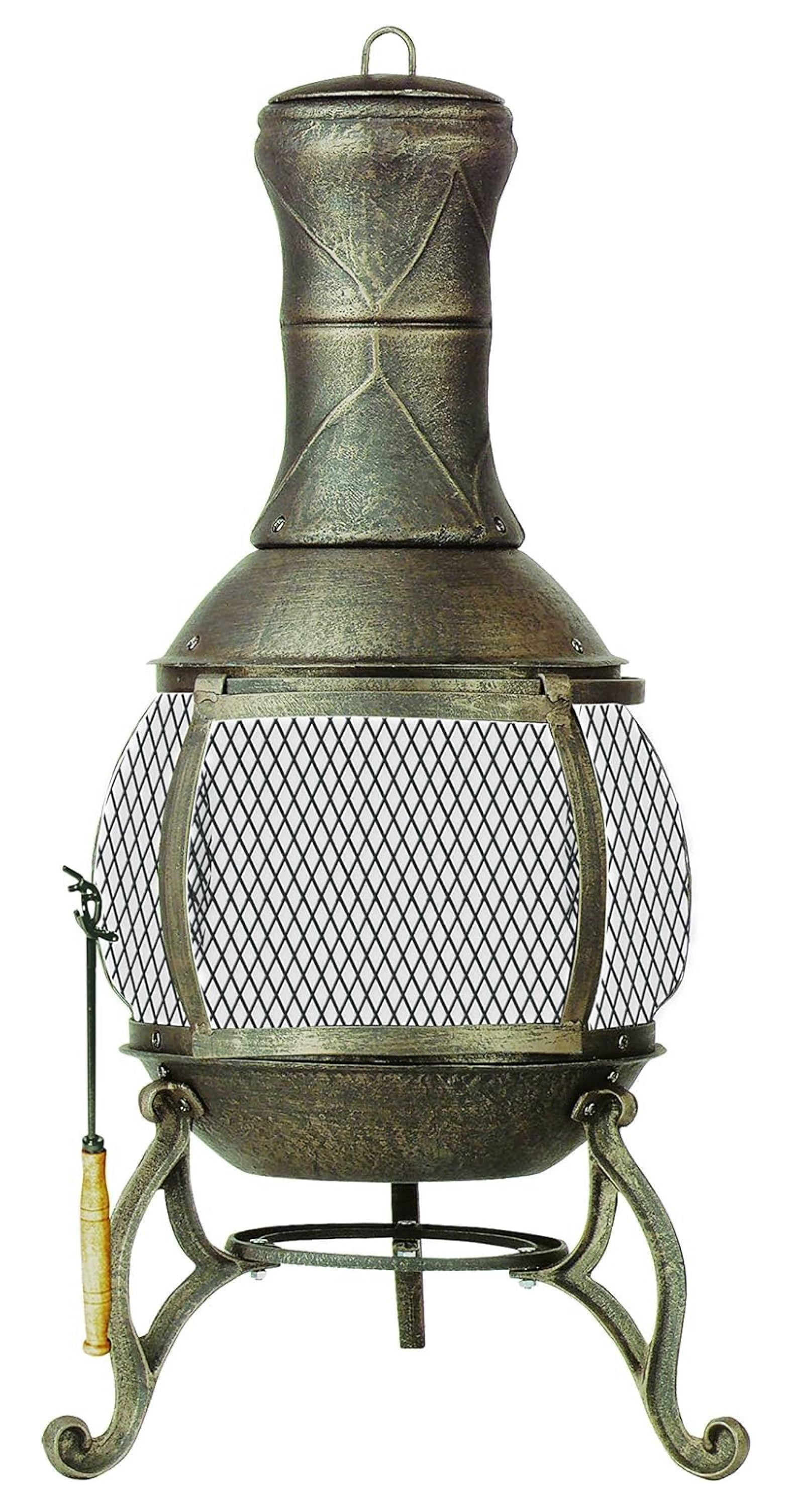 Deckmate 3 Ft. High Outdoor Steel Chimenea Fireplace Model 28063