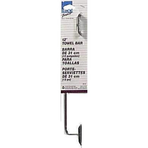Decko Products Towel Bar 38120 Chrome - Rust Resistant, Wall Mount - 12 Inch, Single Piece