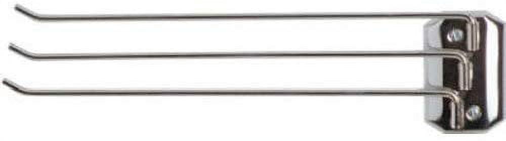 Decko Products Swing Arm Kitchen Towel Rack - Chrome Finish, 3 Bars, Wall Mount