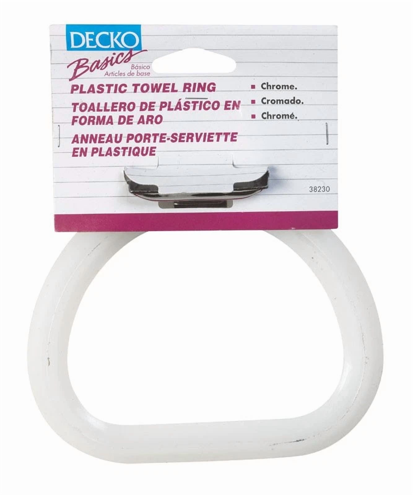 Decko 38230 Steel Chrome Basic Towel Ring 7.5 W X 6 D X 1.75 H In.
