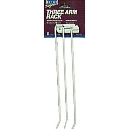 Decko Products 3 Arm Towel Rack 48190 - Wall Mount, White