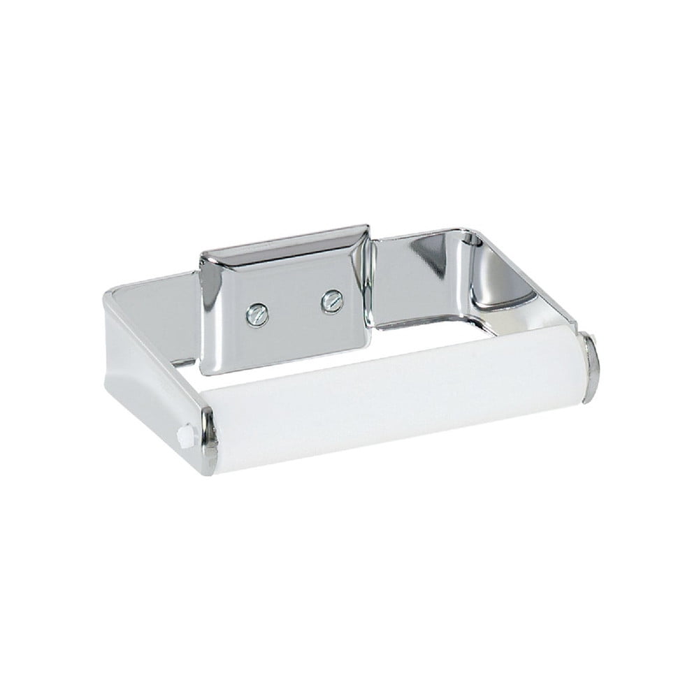 Chrome Wall Mounted Toilet Paper Holder with Plastic Roller
