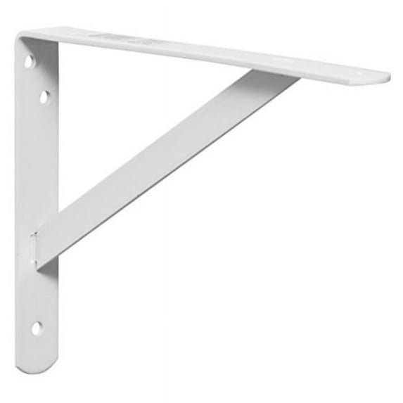 Decko Products 49143-10 Heavy-Duty Shelf Bracket, 10.5-Inch X 7.5-Inch, White, 10-Pack