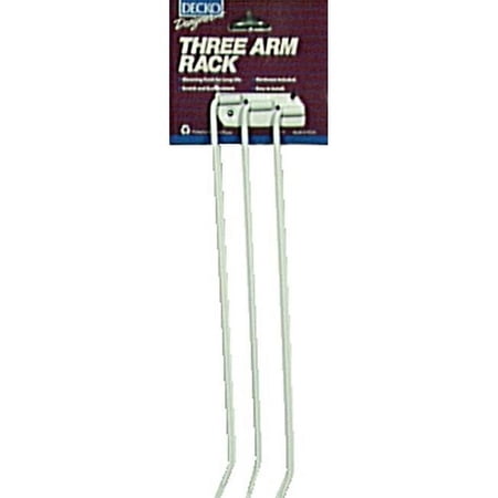 Decko White 3 Arm Towel Rack