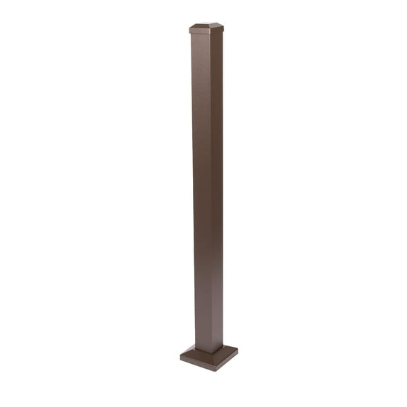 Deckorators 2-1/2 in. x 2-1/2 in. x 39 in. Weathered Brown Aluminum Line Post Kit