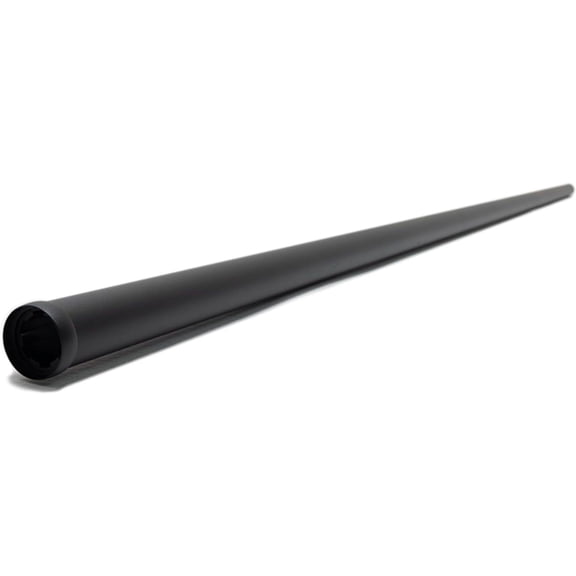 Deckorators 7'11" x 1.5" Round Aluminum Handrail (with Beauty Rings) - Textured Black