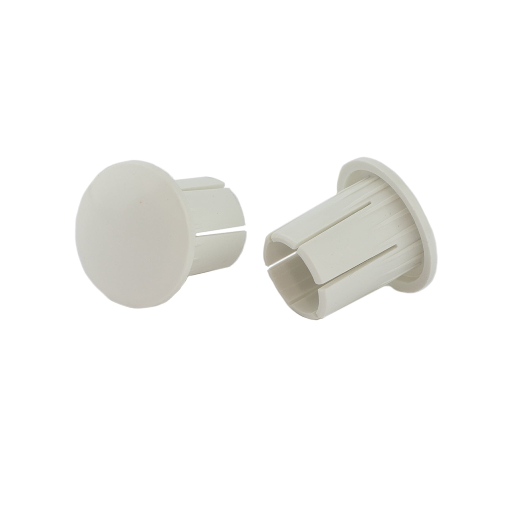 Deckorators Secondary Handrail White End Caps, 2Pack