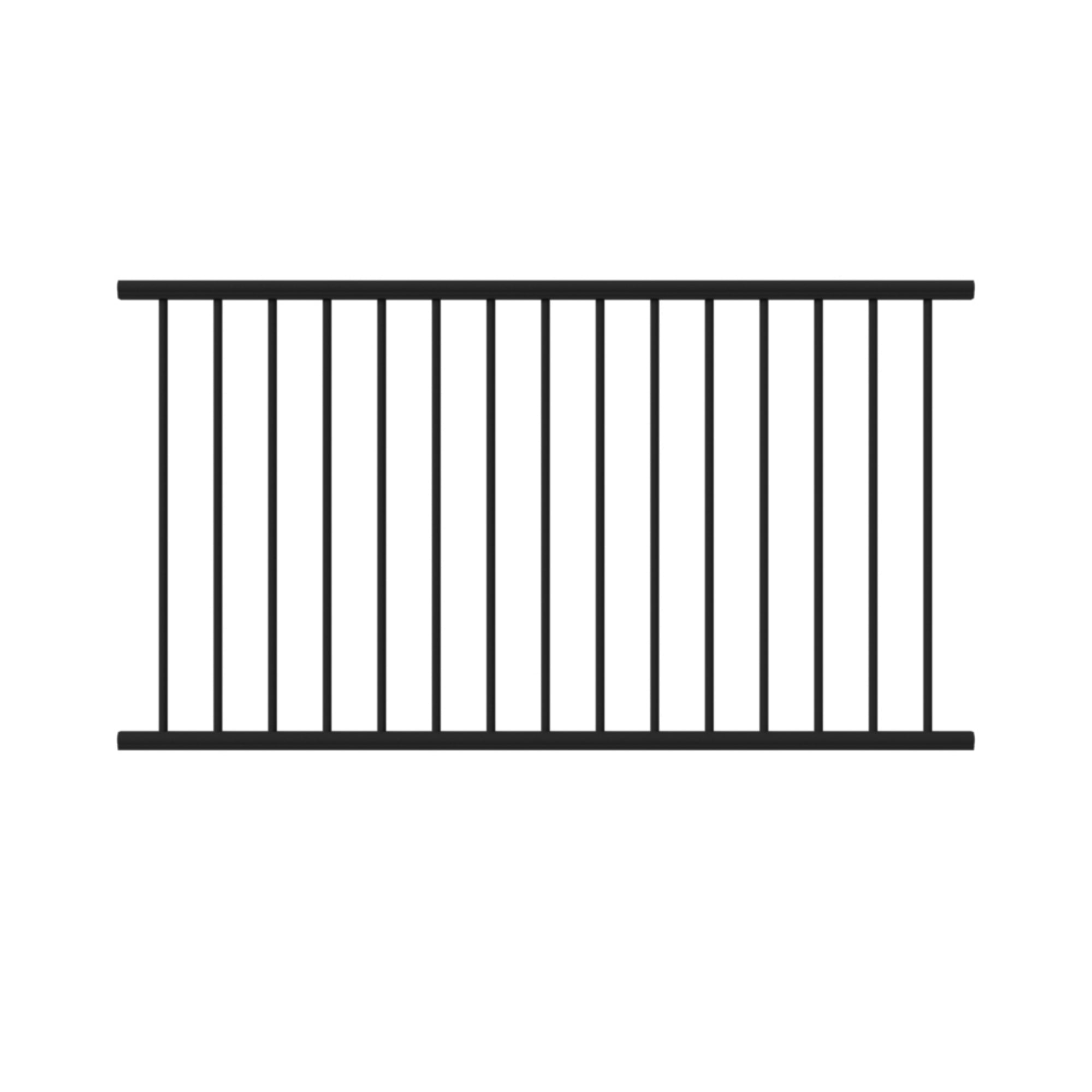 Textured Black Aluminum 6 ft. x 36 in. Deck Railing Kit