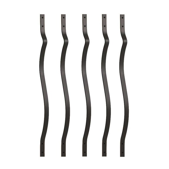 Deckorators Baroque Aluminum Balusters 5-pack, 32.25 in. Black