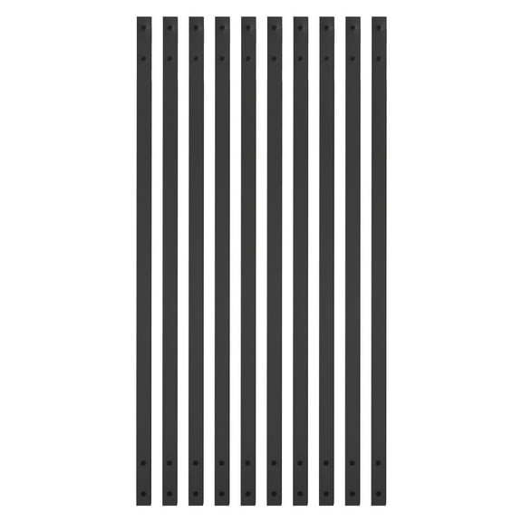 Deckorators Traditional Aluminum Flat Face-Mount Black Balusters, 10-Pack