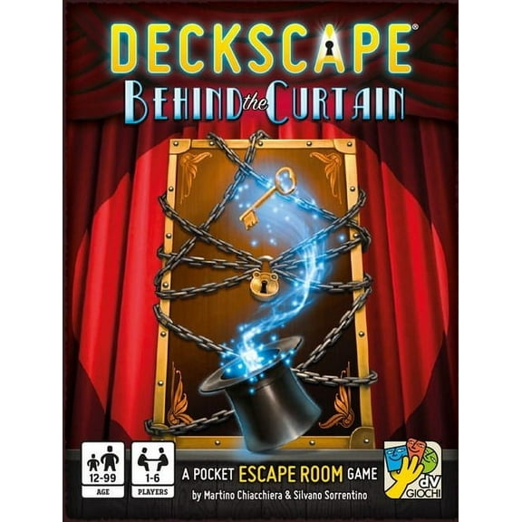 Deckscape: Behind The Curtain - Escape Room Card Game, DV Games, Ages 12+, 1-6 Players, 60 Min